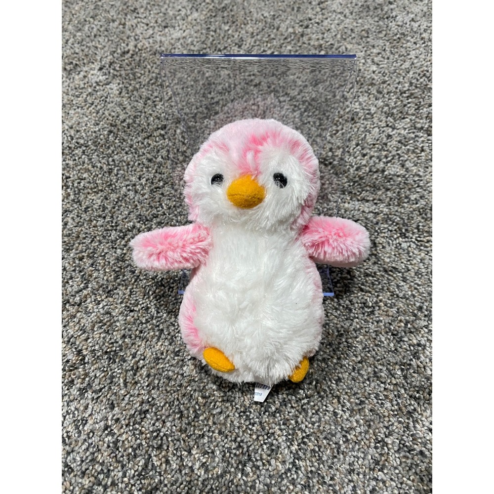 Aurora World Pink White Marbled Penguin Plush Stuffed Animal